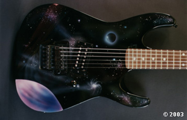 Outerspace Airbrushed Guitar One