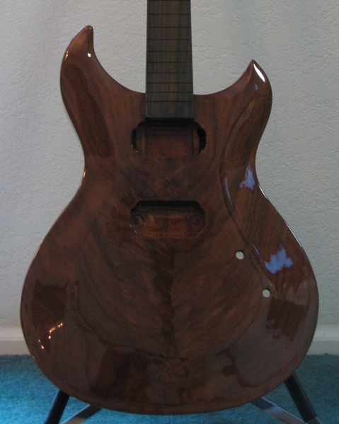 Chocolate Brown Stained Guitar