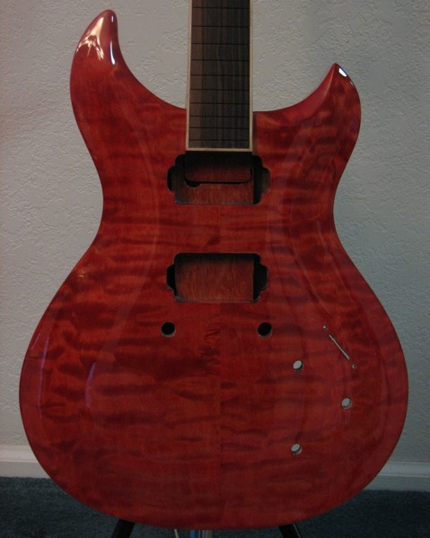 Cherry Red Stain Guitar
