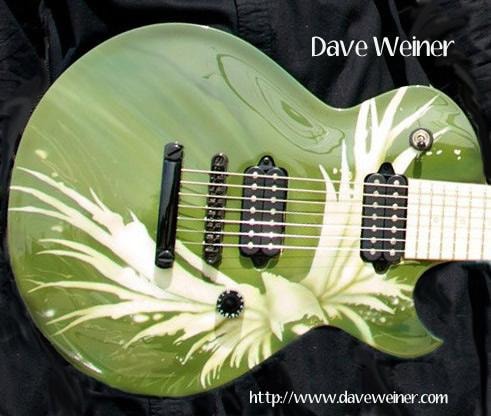Dave Weiner Guitar — custom airbrushed work by Guitar Guru LLC