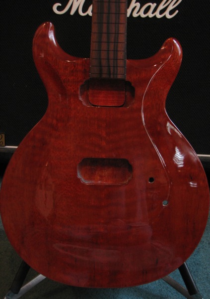 Blood Red Stain Guitar — stained guitar by Guitar Guru LLC